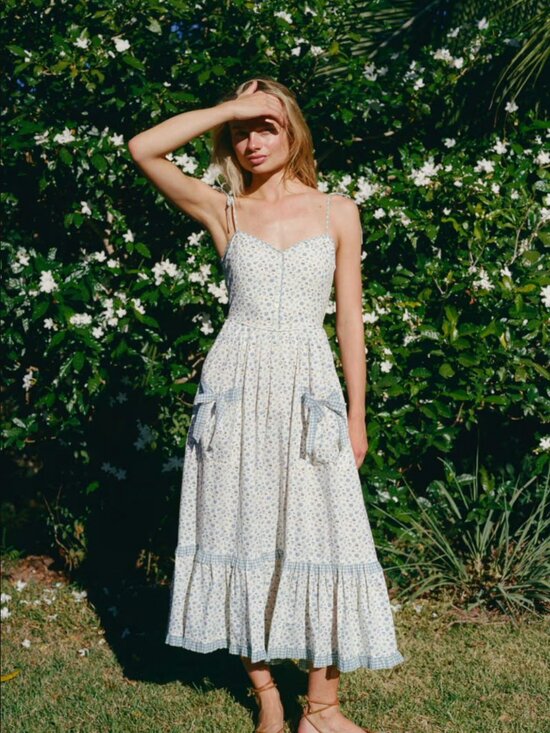 Christy Dawn Dresses & Skirts - Christy Dawn Lia Dress in Bleu Tulips Size M